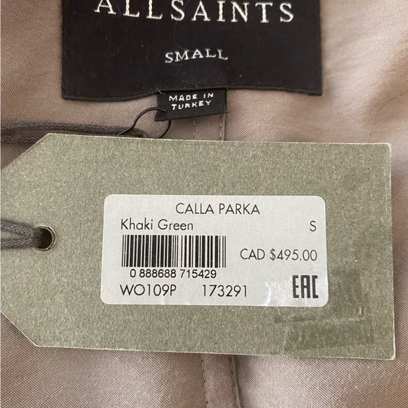 COPY -All SAINTS Calla Parka Small - Picture 8 of 8